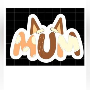 Bluey mum waterproof vinyl sticker